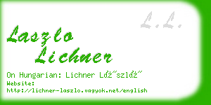 laszlo lichner business card